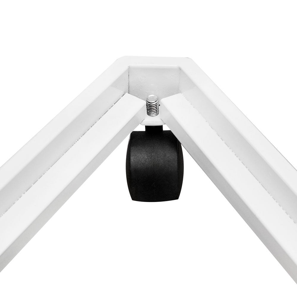 WHITE 3 Way Triangle Rolling Base Display Gridwall Grid Panel Casters Dolly 24" x 27"