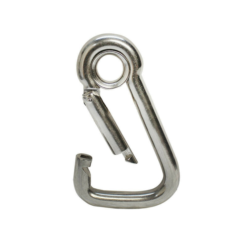 3/8" Marine Stainless Steel Carabiner Snap Hook with Eyelet Insert Boating