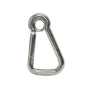3/8" Marine Stainless Steel Carabiner Snap Hook with Eyelet Insert Boating