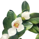 23" Spring Botanical Farmhouse Real Touch Artificial Magnolia Wreath Silk Floral Home Decoration