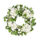 24'' Spring Botanical Artificial Hydrangea And Ranunculus Wreath Natural Silk Floral Home Decor