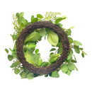 24'' Spring Botanical Artificial Hydrangea And Ranunculus Wreath Natural Silk Floral Home Decor