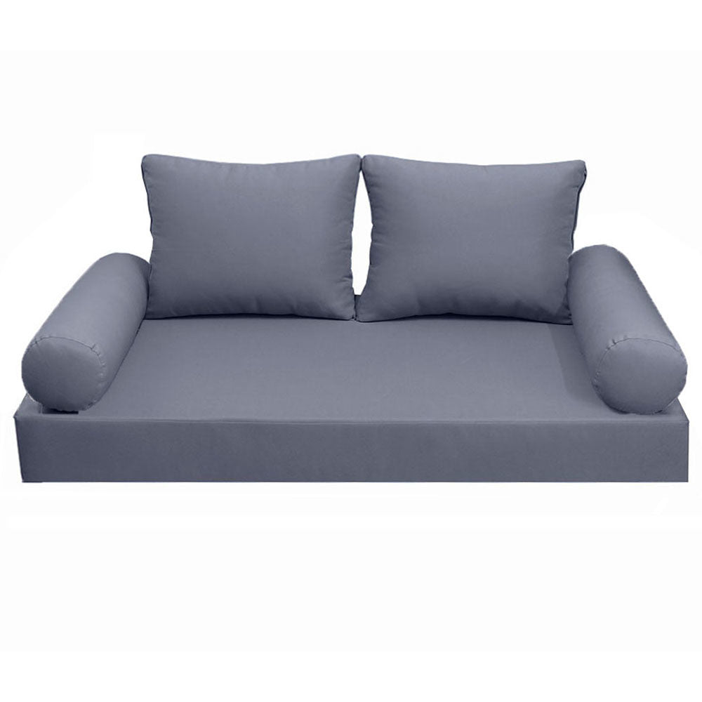 STYLE 1 - Mattress & Pillow Bolster Cushion Cover and Insert for Outdoor Indoor Daybed Porch Swing Bed Crib Size