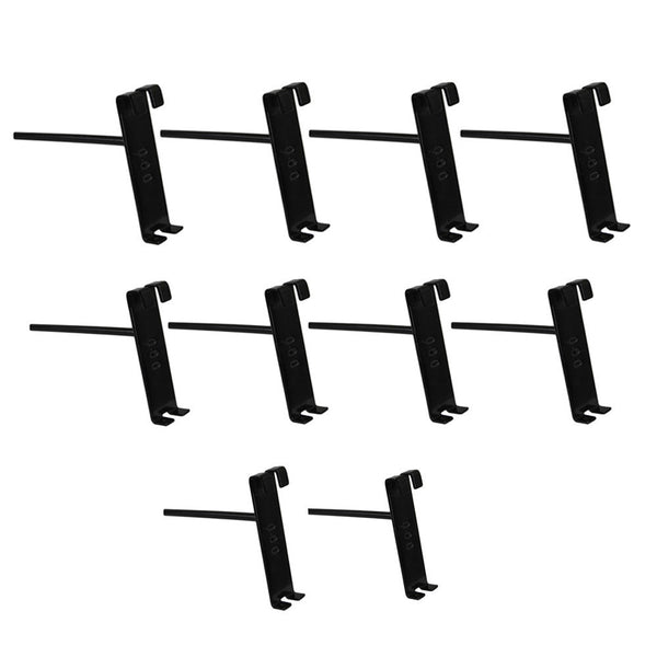 20 PC BLACK 4" Long Gridwall Hooks Grid Panel Display Wire Metal Hanger Retail