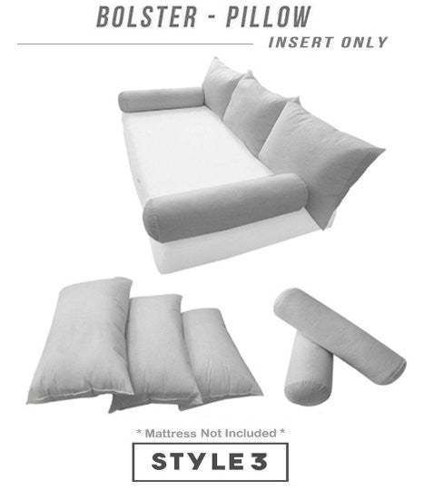 STYLE 3 Bolster & Back Rest Pillow Cushion Polyester Fiberfill | INSERT ONLY |