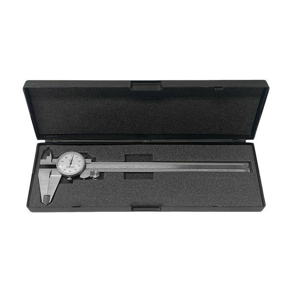 8'' Stainless Steel Dial Caliper Shockproof .001" Graduation Reading Ruler