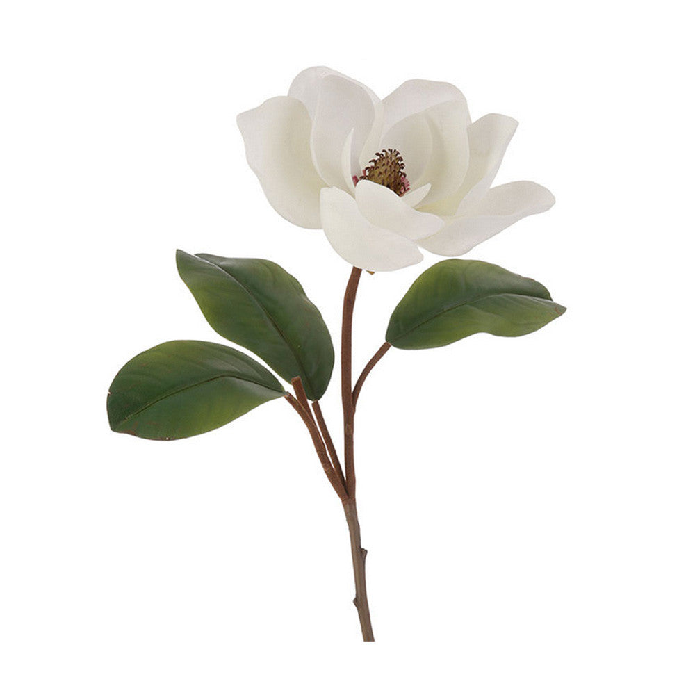 6 Pcs 32" Real Touch Magnolia Stem Artificial Magnolia Flower Silk Floral