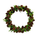 20'' Botanical Artificial Pine Cone Wreath Hand Crafted Home Decoration Decor