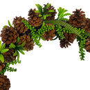 20'' Botanical Artificial Pine Cone Wreath Hand Crafted Home Decoration Decor