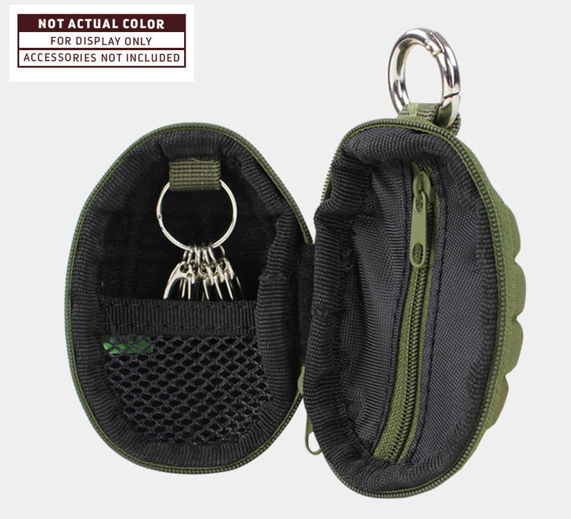 Condor Grenade Zippered Keychain Coin Pocket Pouch Key Chain Pouch Carrier-COYOTE