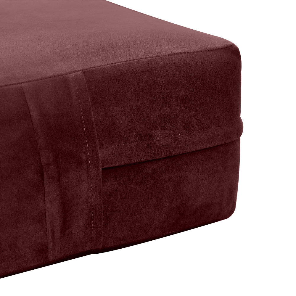 Knife Edge 8" Twin-XL Size 80x39x8 Velvet Indoor Daybed Mattress Fitted Sheet |COVER ONLY| - AD368