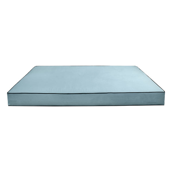 Contrast Pipe 6" Twin Size 75x39x6 Velvet Indoor Daybed Mattress Fitted Sheet |COVER ONLY|-AD355