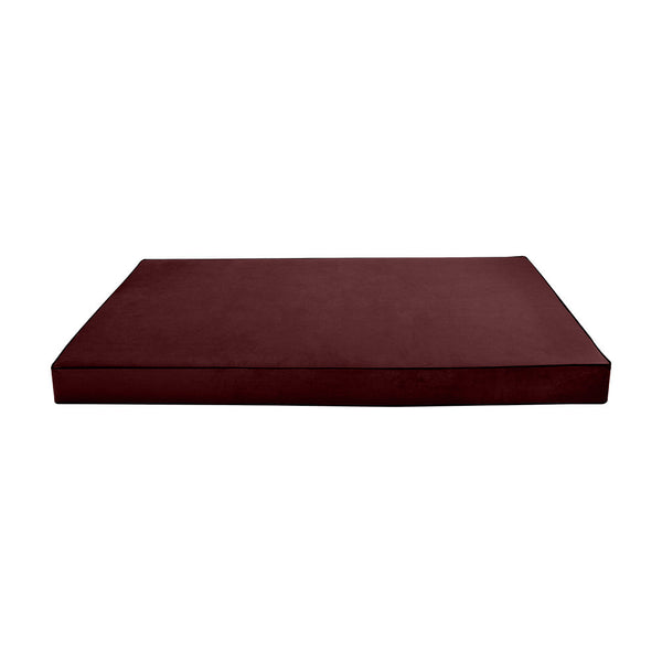 Contrast Pipe 6" Twin Size 75x39x6 Velvet Indoor Daybed Mattress Fitted Sheet |COVER ONLY|-AD368