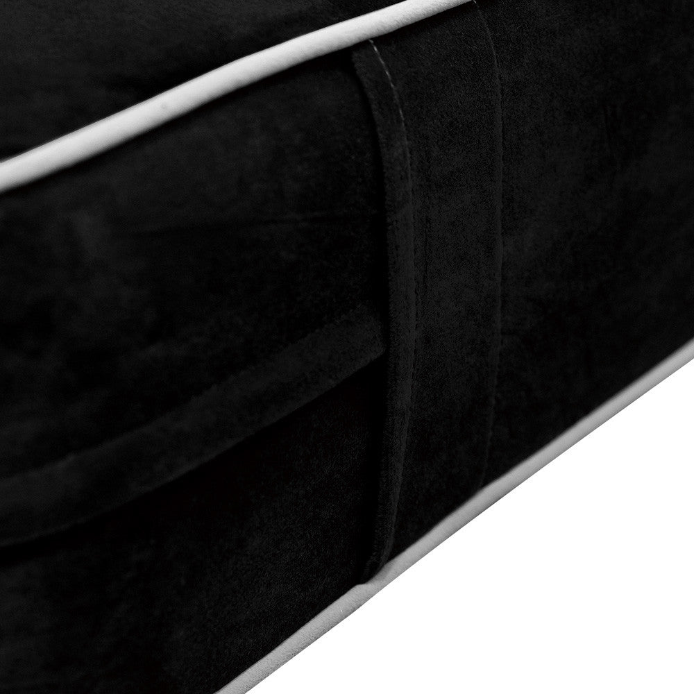 Contrast Pipe 8" Twin Size 75x39x8 Velvet Indoor Daybed Mattress Fitted Sheet |COVER ONLY|-AD374