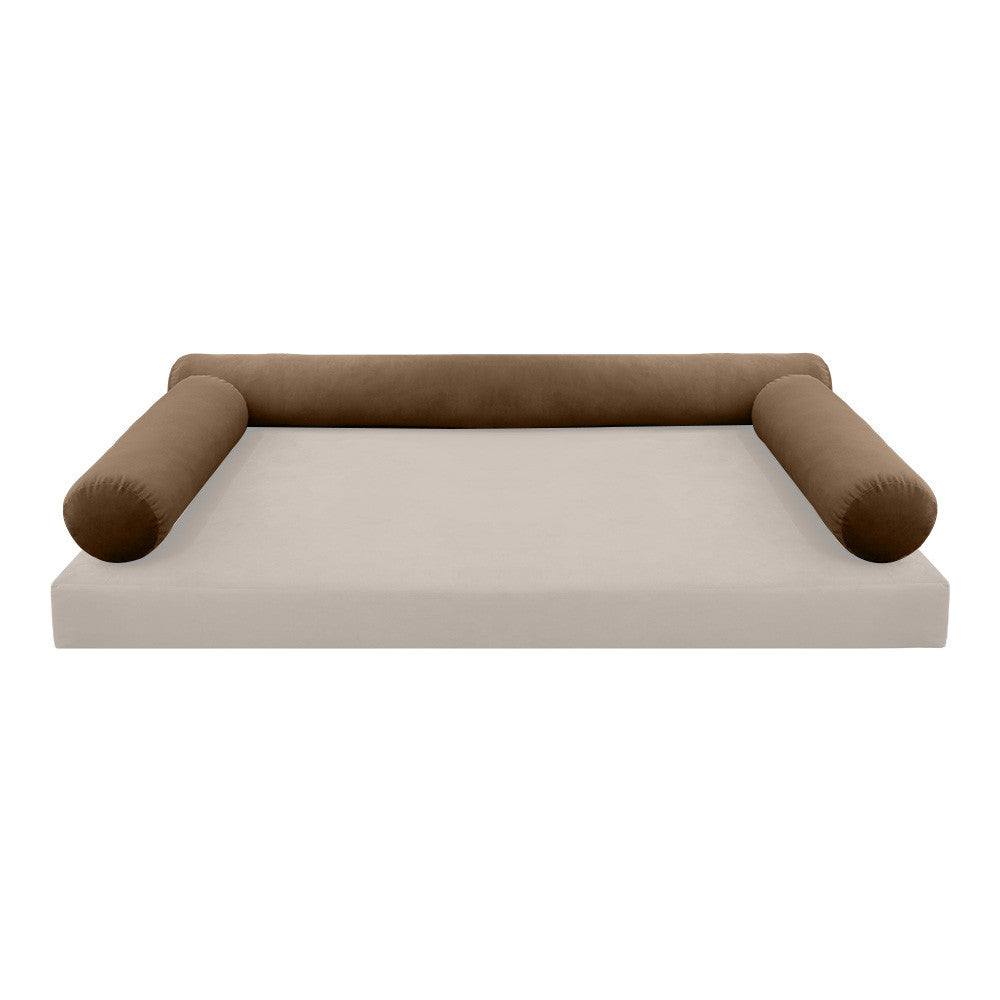STYLE V6 TwinXL Velvet Knife Edge Indoor Daybed Bolster Pillow|COVER ONLY| AD308