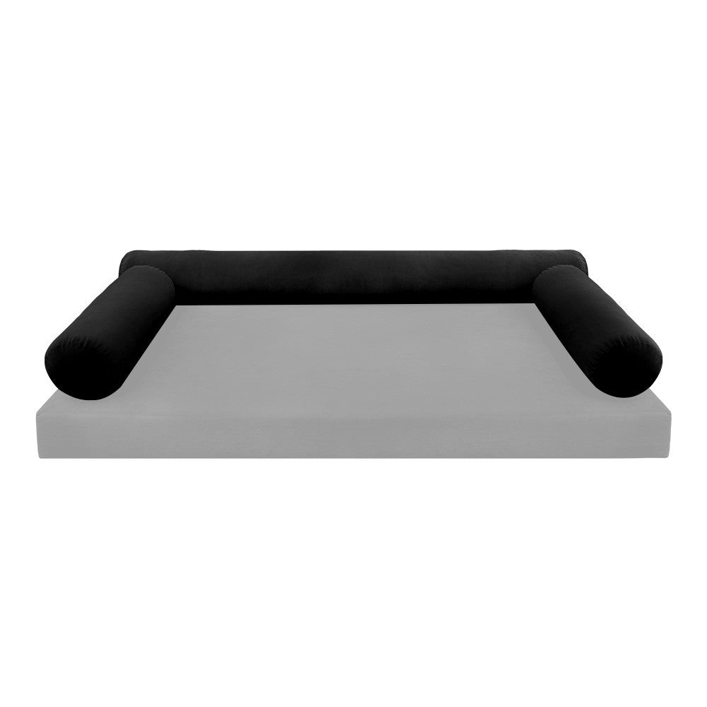 STYLE V6 TwinXL Velvet Knife Edge Indoor Daybed Bolster Pillow|COVER ONLY| AD374