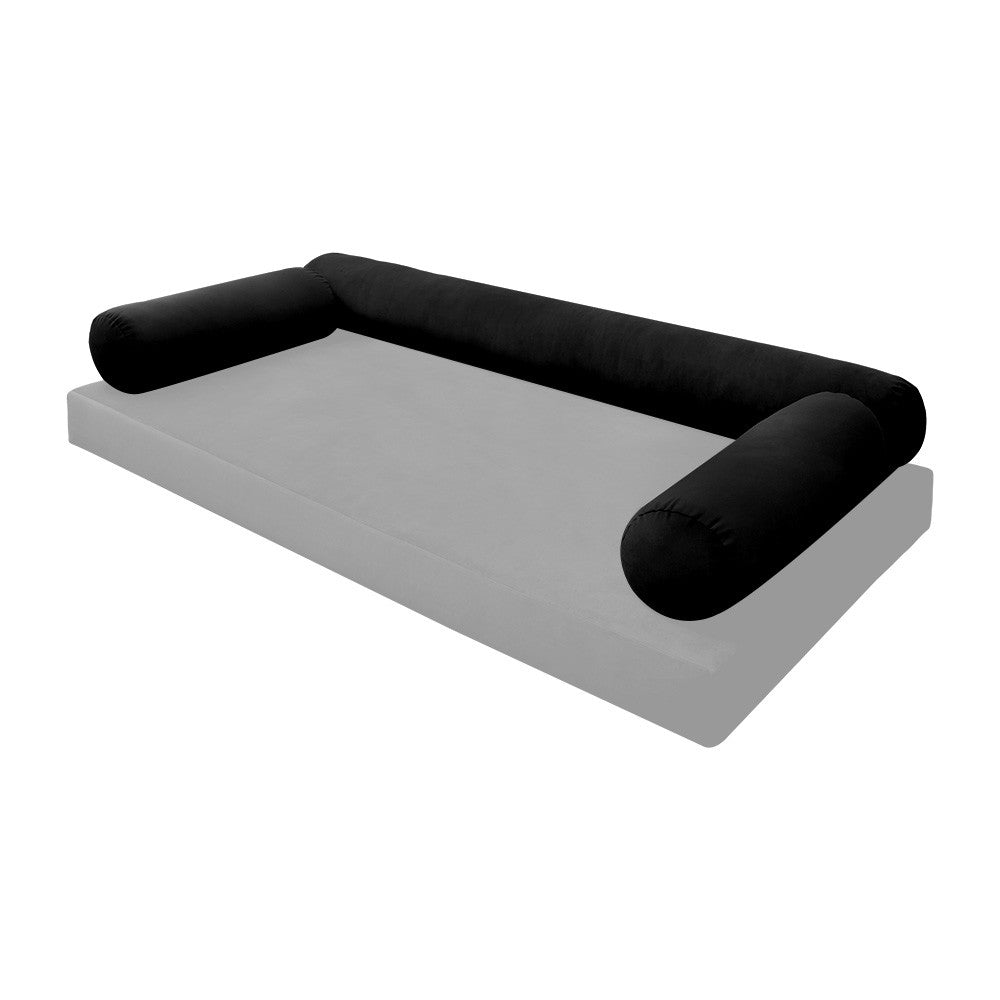 STYLE V6 TwinXL Velvet Knife Edge Indoor Daybed Bolster Pillow|COVER ONLY| AD374
