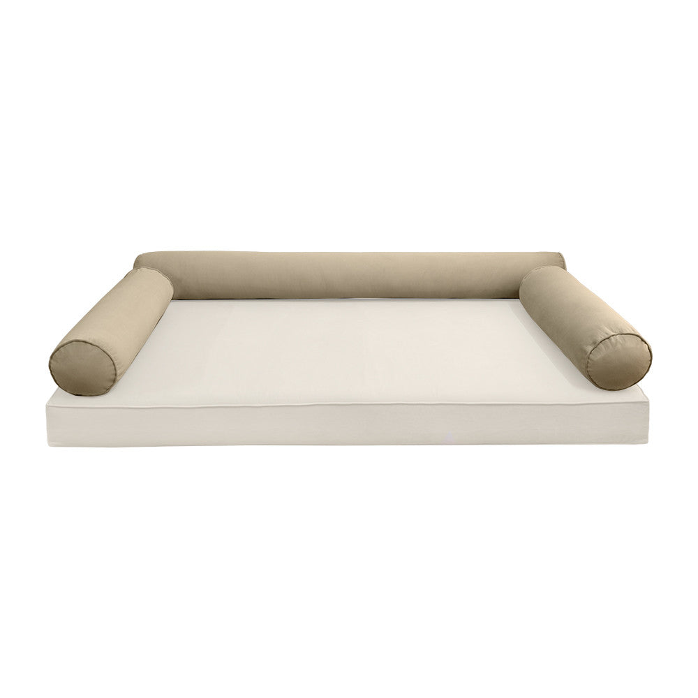 STYLE V6 TwinXL Velvet Pipe Trim Indoor Daybed Cushion Bolster |COVER ONLY| AD304