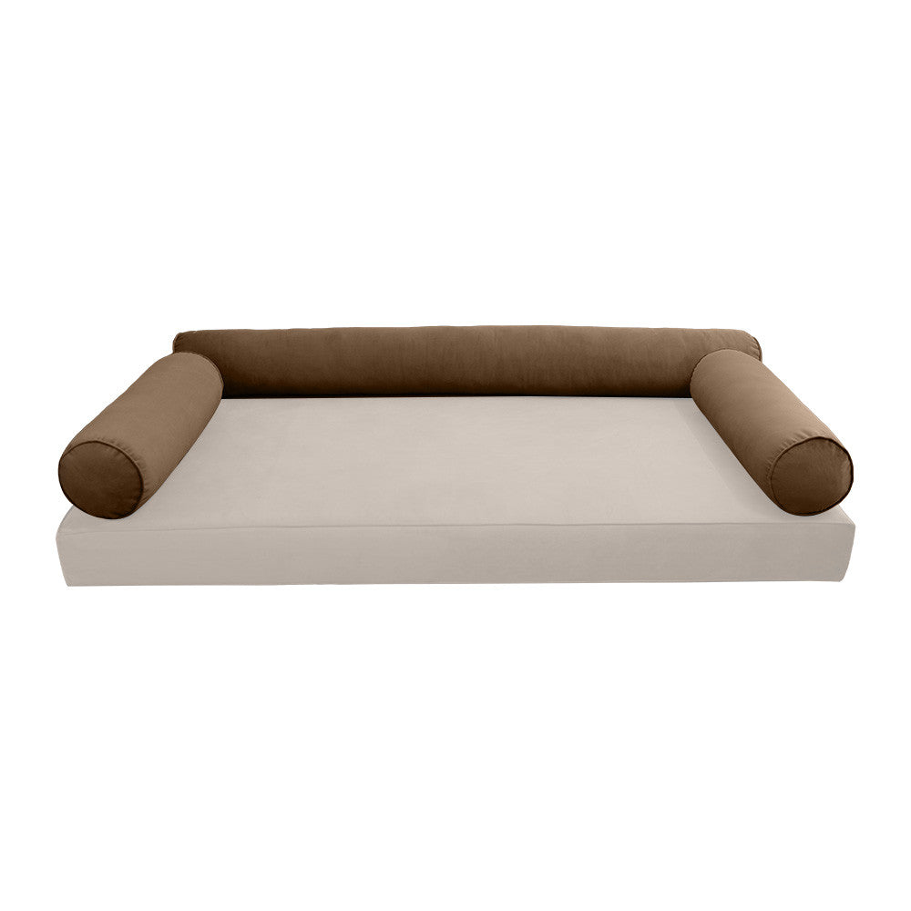 STYLE V6 TwinXL Velvet Pipe Trim Indoor Daybed Cushion Bolster |COVER ONLY| AD308