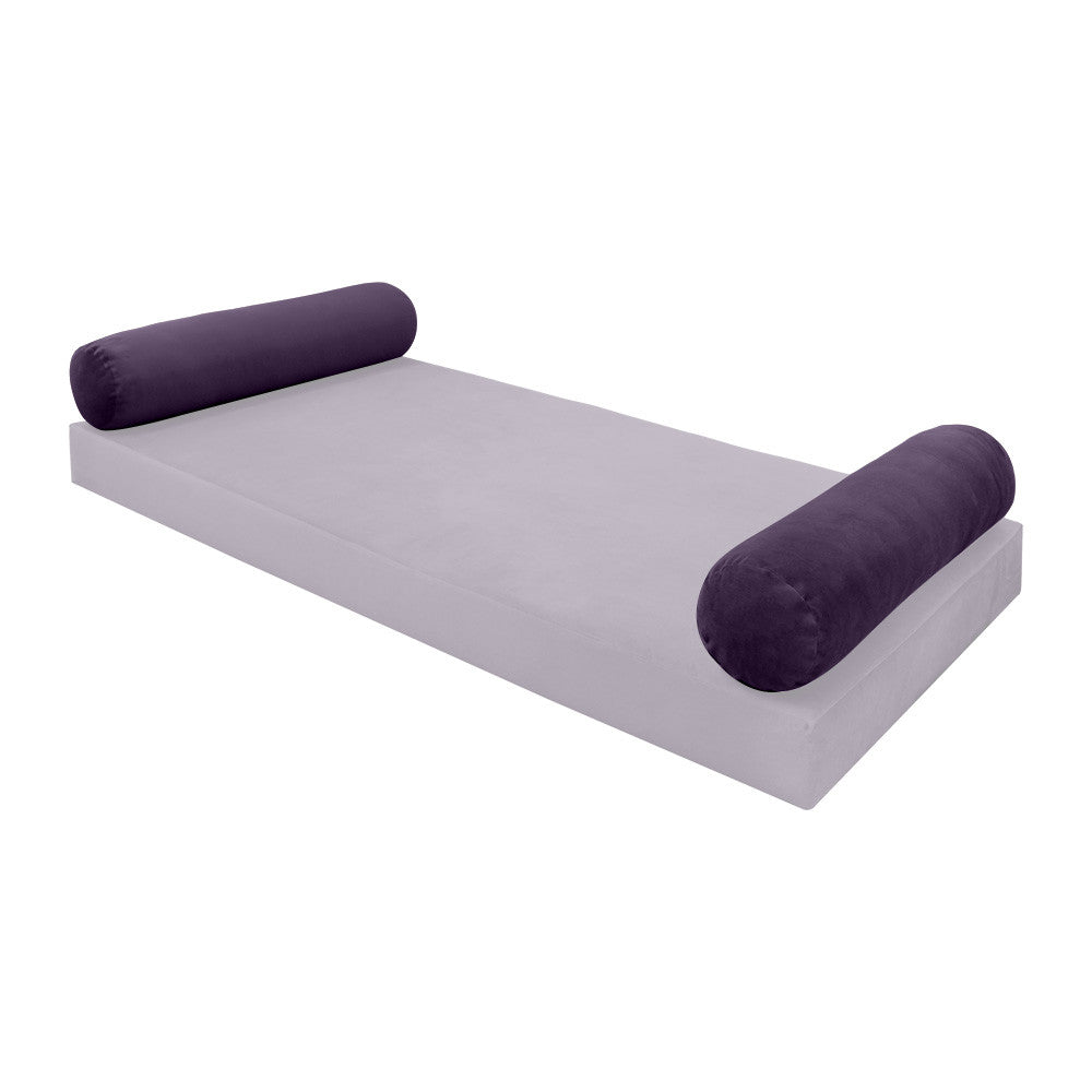 STYLE V5 Twin Velvet Knife Edge Indoor Daybed Bolster Pillow |COVER ONLY| AD339