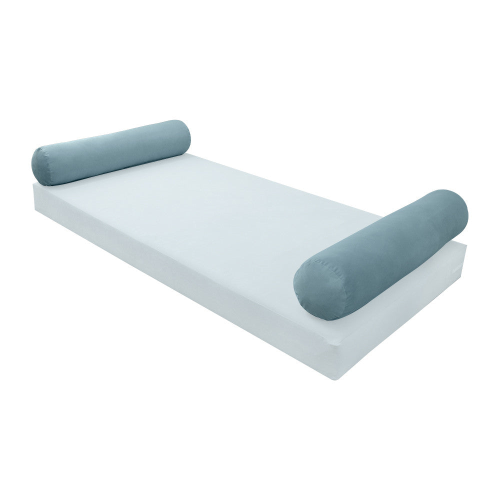 STYLE V5 Twin Velvet Knife Edge Indoor Daybed Bolster Pillow |COVER ONLY| AD355