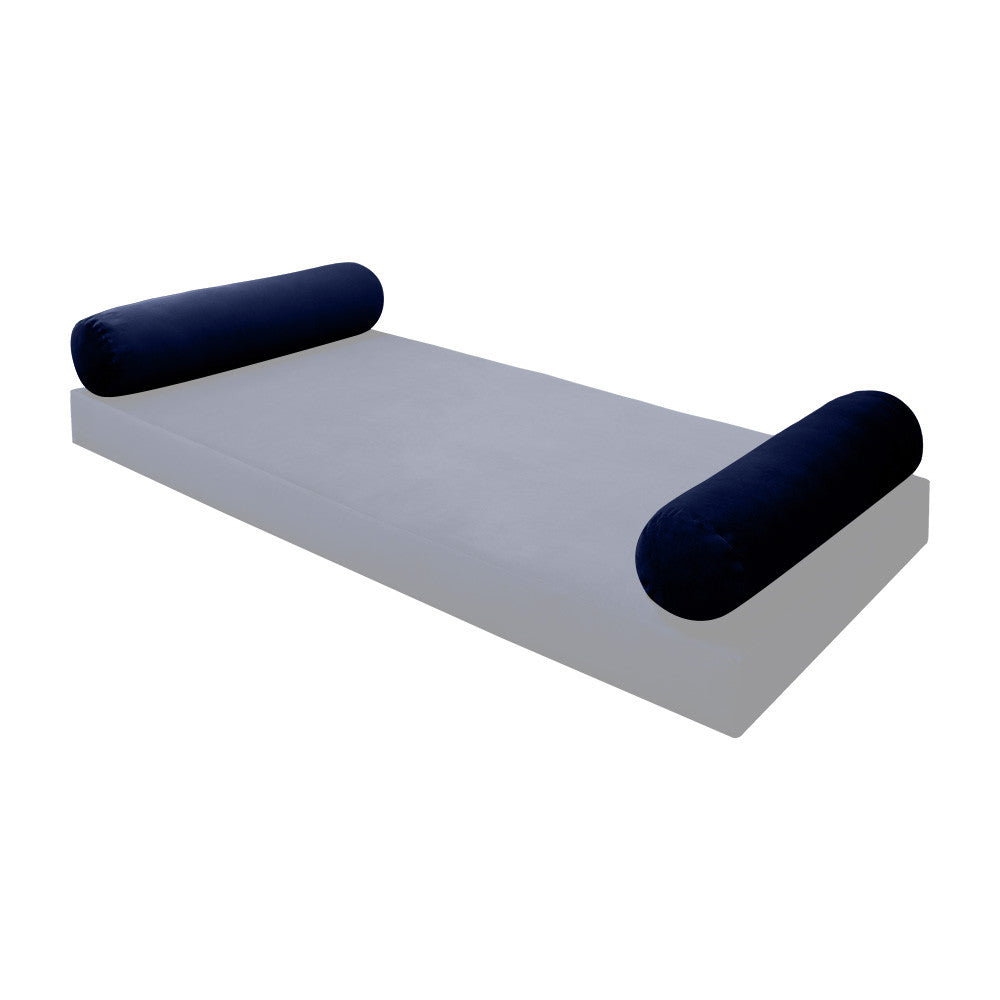 STYLE V5 Full Velvet Knife Edge Indoor Daybed Bolster Pillow |COVER ONLY| AD373