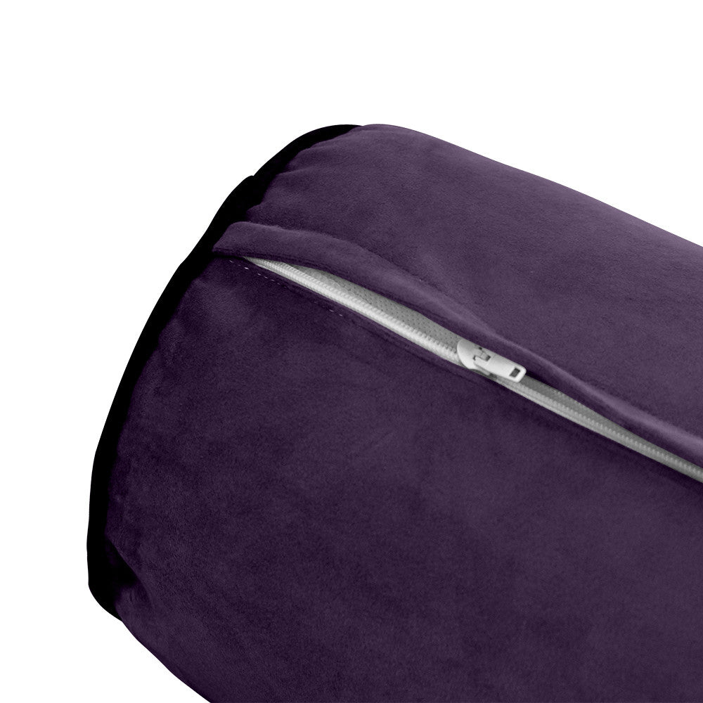 STYLE V5 Twin Velvet Contrast Pipe Indoor Daybed Bolster Pillow |COVER ONLY|AD339