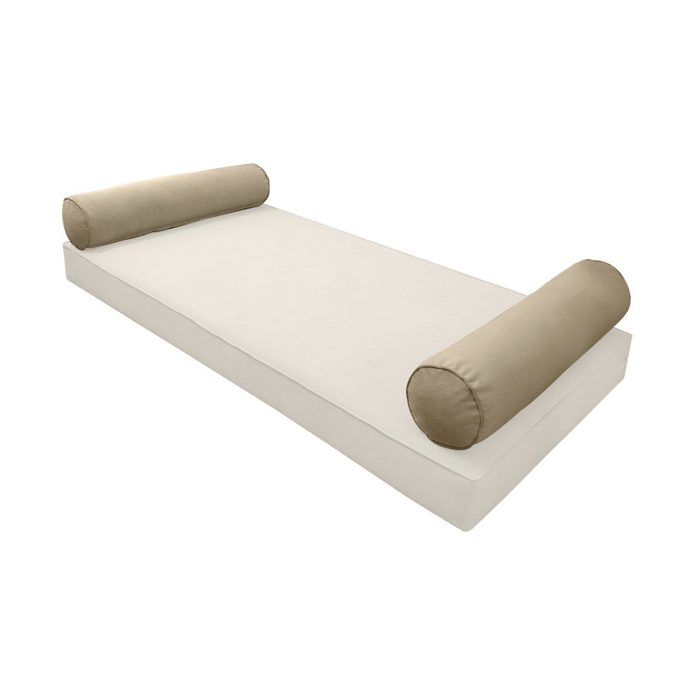 STYLE V5 Twin Velvet Pipe Trim Indoor Daybed Cushion Bolster |COVER ONLY| AD304