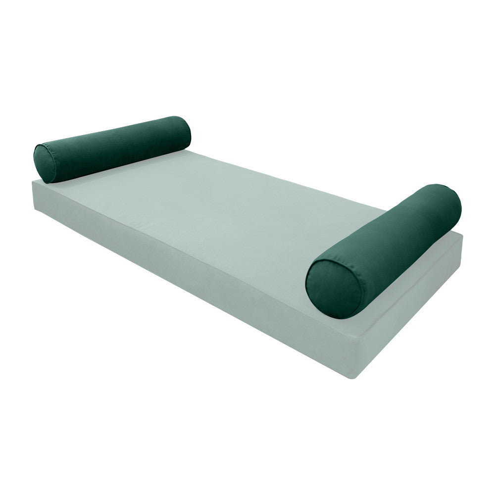 STYLE V5 Twin Velvet Pipe Trim Indoor Daybed Cushion Bolster |COVER ONLY| AD317