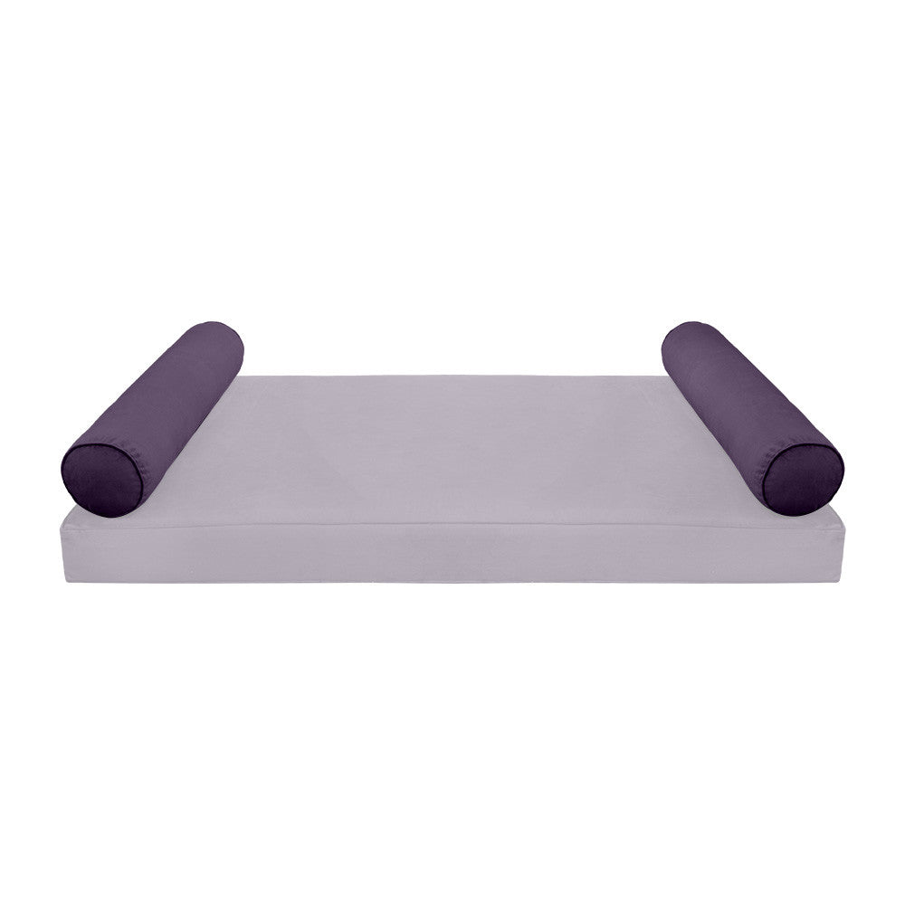 STYLE V5 Twin Velvet Pipe Trim Indoor Daybed Cushion Bolster |COVER ONLY| AD339