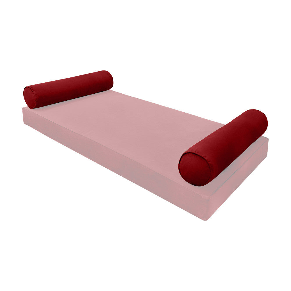 STYLE V5 Full Velvet Pipe Trim Indoor Daybed Cushion Bolster |COVER ONLY| AD369