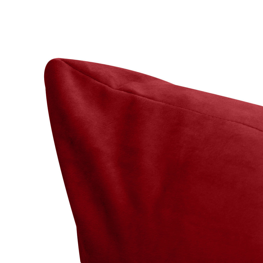 STYLE V4 Twin Velvet Knife Edge Indoor Daybed Bolster Pillow |COVER ONLY| AD369