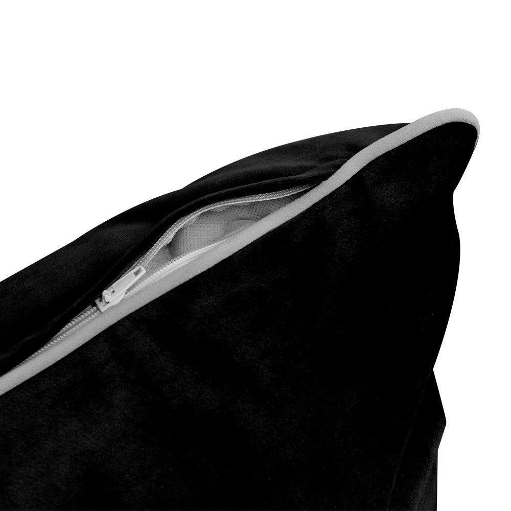 STYLE V4 Twin Velvet Contrast Pipe Indoor Daybed Bolster Pillow |COVER ONLY|AD374