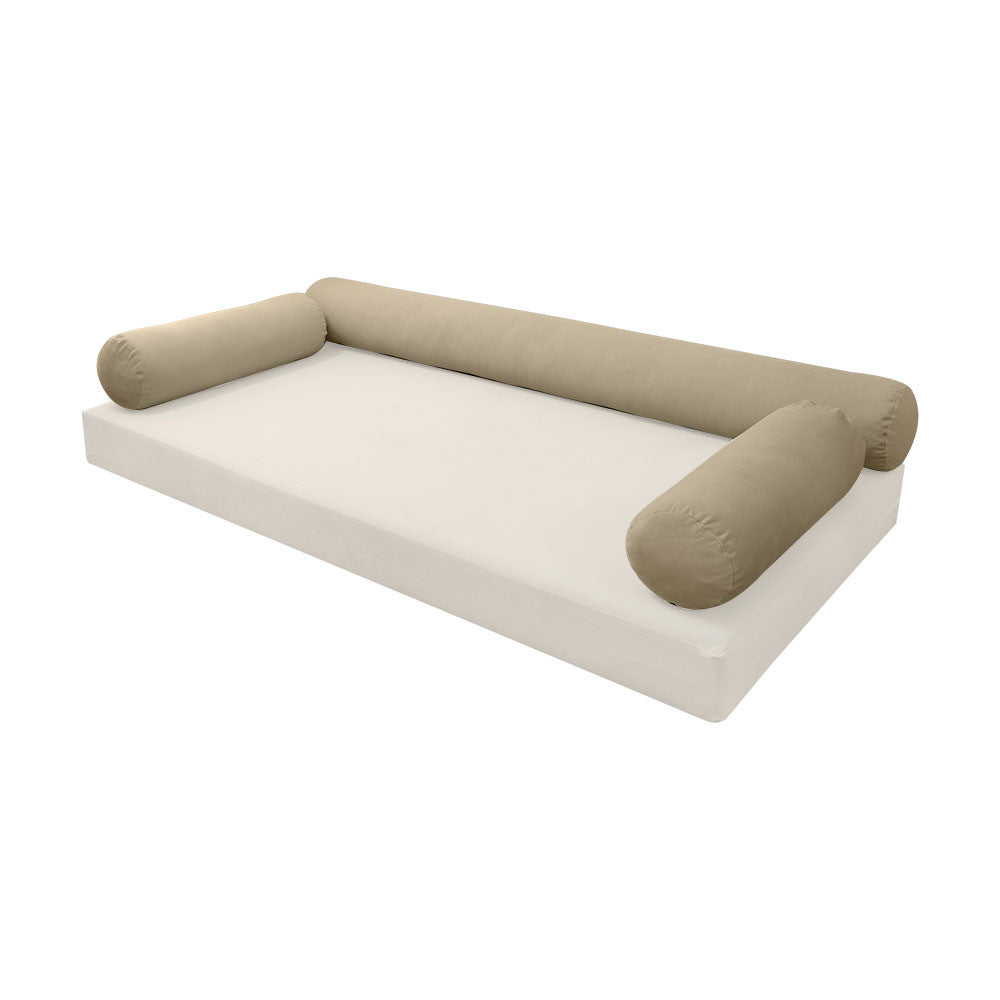 STYLE V6 Twin Velvet Knife Edge Indoor Daybed Bolster Pillow |COVER ONLY| AD304