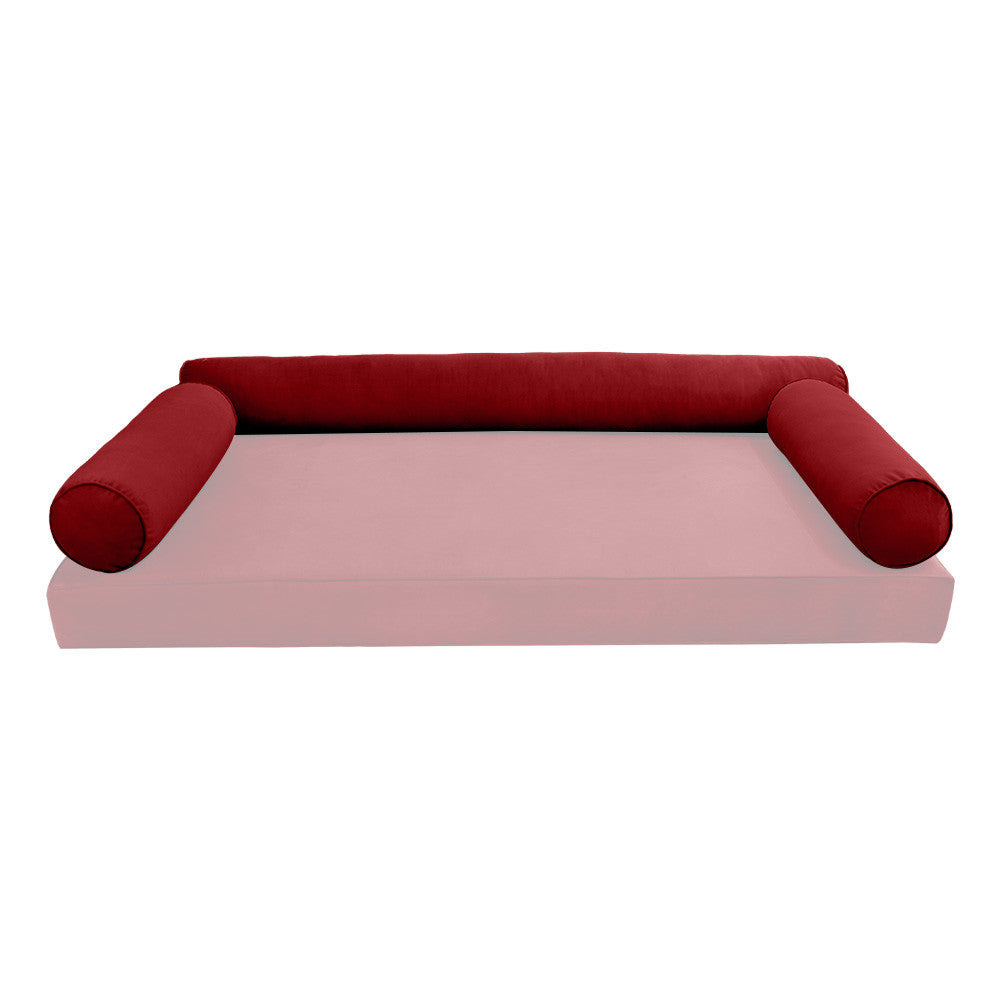 STYLE V6 Twin Velvet Pipe Trim Indoor Daybed Cushion Bolster |COVER ONLY| AD369