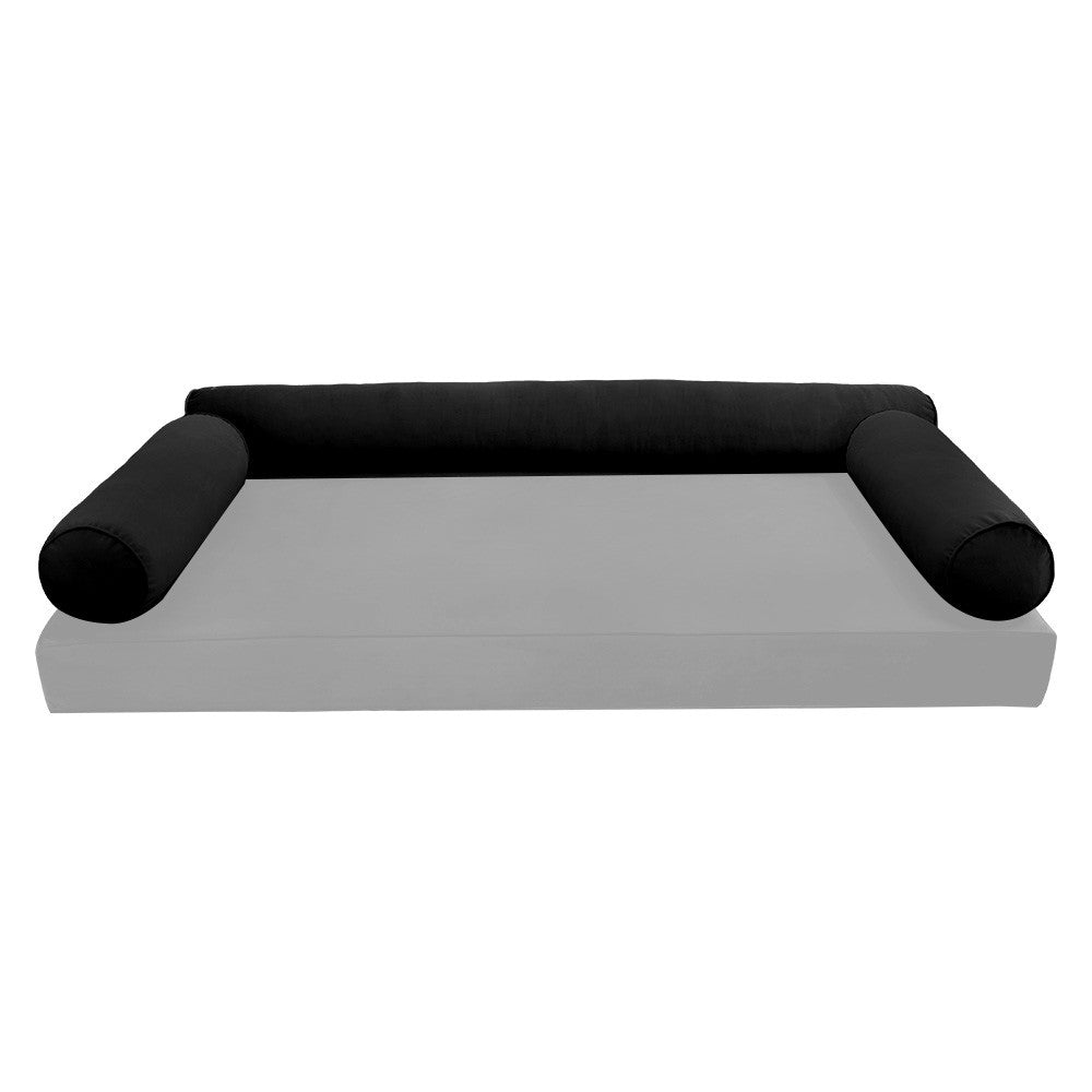 STYLE V6 Twin Velvet Pipe Trim Indoor Daybed Cushion Bolster |COVER ONLY| AD374