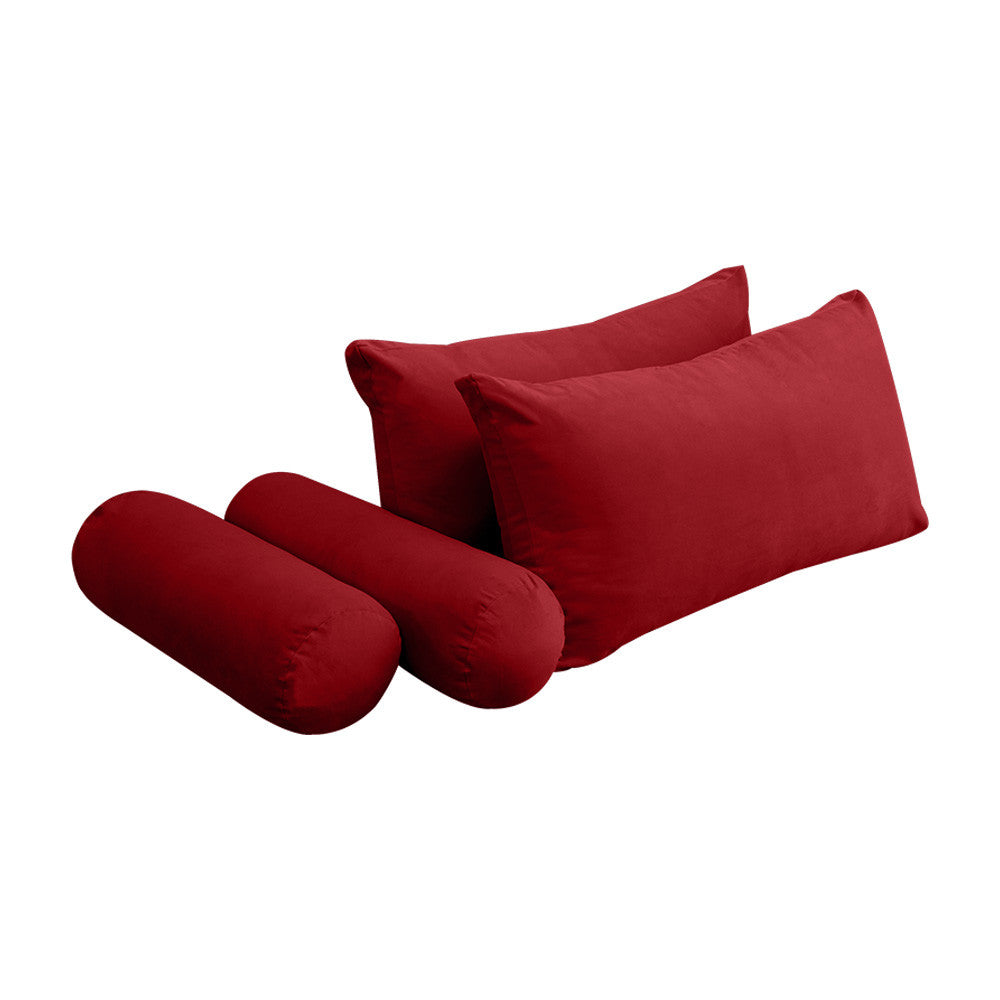 Style V2 Twin-XL Knife Edge Velvet Indoor Daybed Mattress Pillow Complete Set AD369