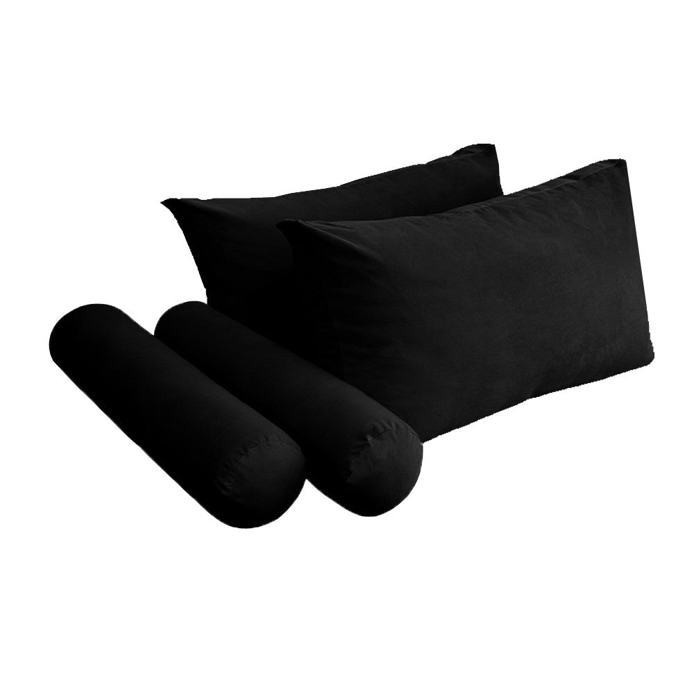 Style V2 Twin-XL Knife Edge Velvet Indoor Daybed Mattress Pillow Complete Set AD374