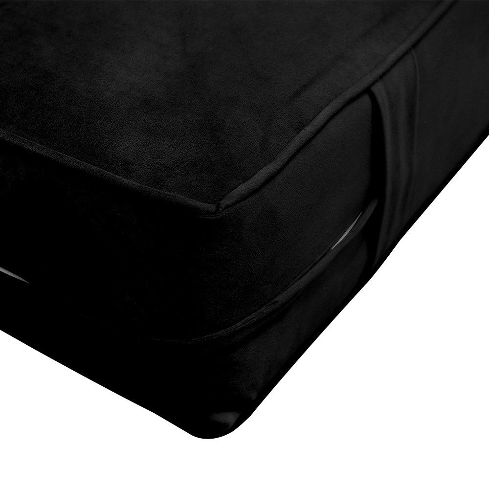 Style V2 Twin Pipe Trim Velvet Indoor Daybed Mattress Pillow Complete Set AD374
