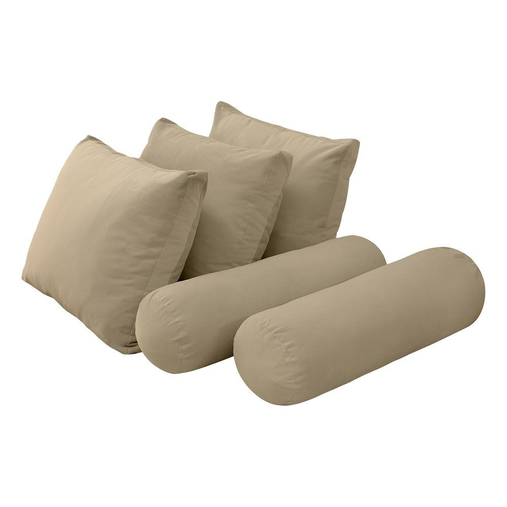Style V3 Twin-XL Knife Edge Velvet Indoor Daybed Mattress Pillow Complete Set AD304