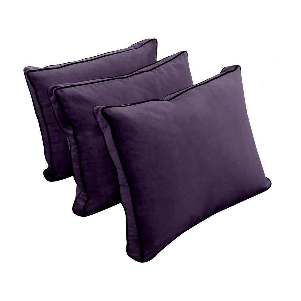 Style V3 Twin-XL Contrast Pipe Velvet Indoor Daybed Mattress Pillow Complete Set AD339