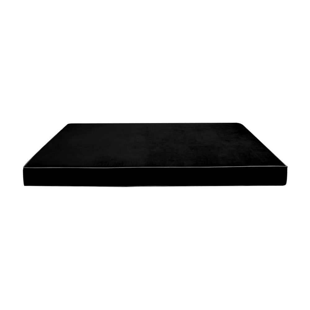 Style V3 Twin-XL Contrast Pipe Velvet Indoor Daybed Mattress Pillow Complete Set AD374