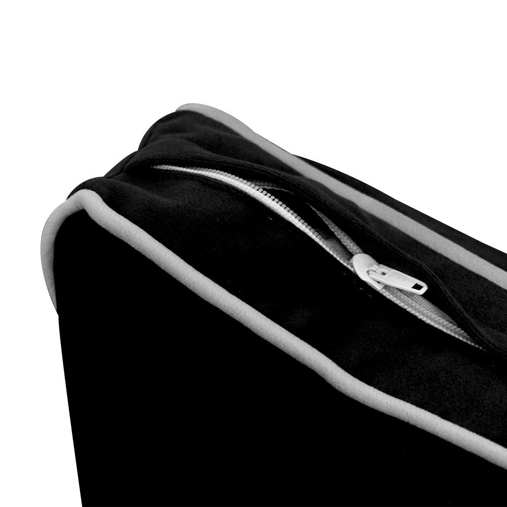 Style V3 Twin-XL Contrast Pipe Velvet Indoor Daybed Mattress Pillow Complete Set AD374