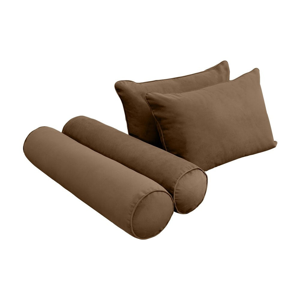 Style V4 Twin Pipe Trim Velvet Indoor Daybed Mattress Pillow Complete Set AD308