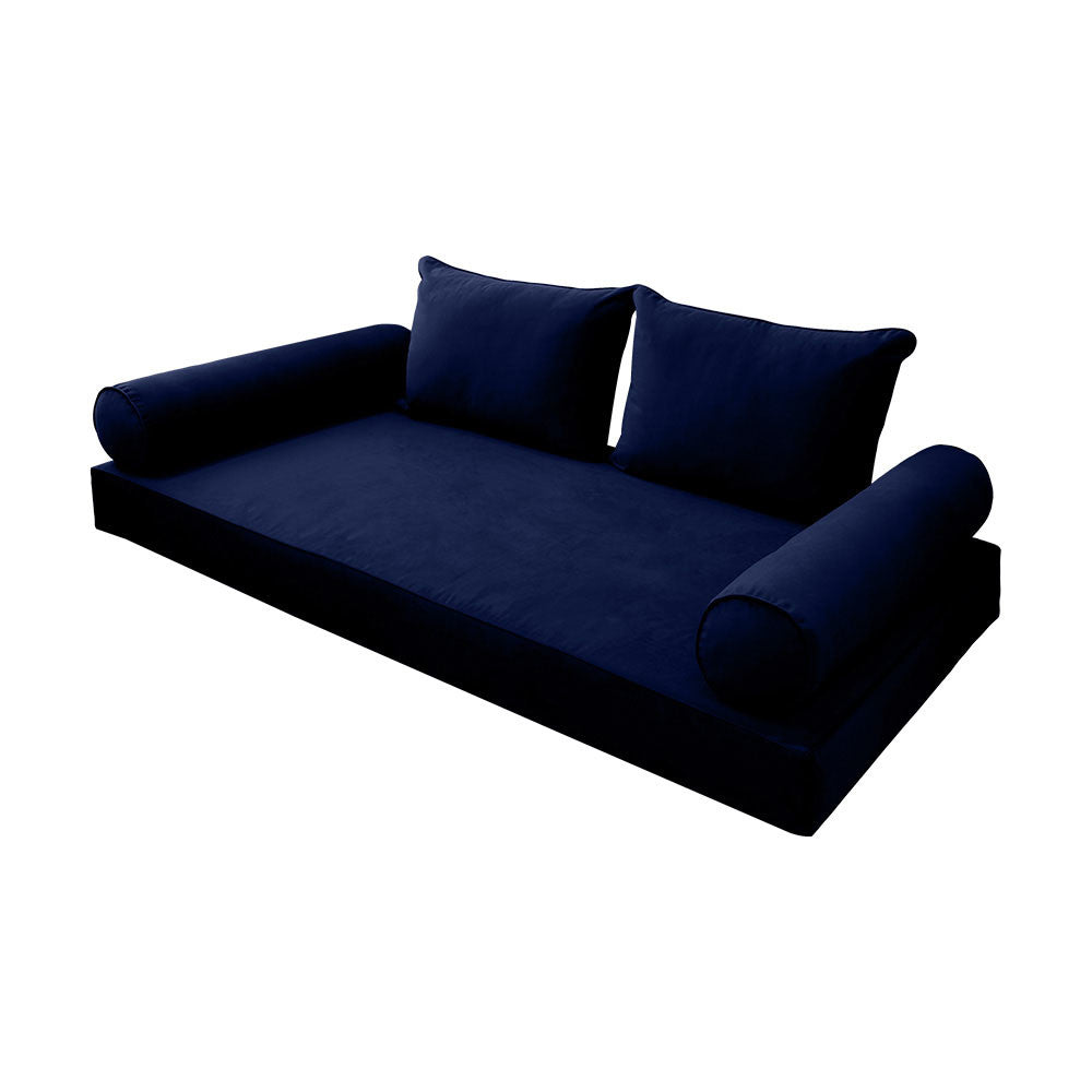 Style V4 Full Pipe Trim Velvet Indoor Daybed Mattress Pillow Complete Set AD373