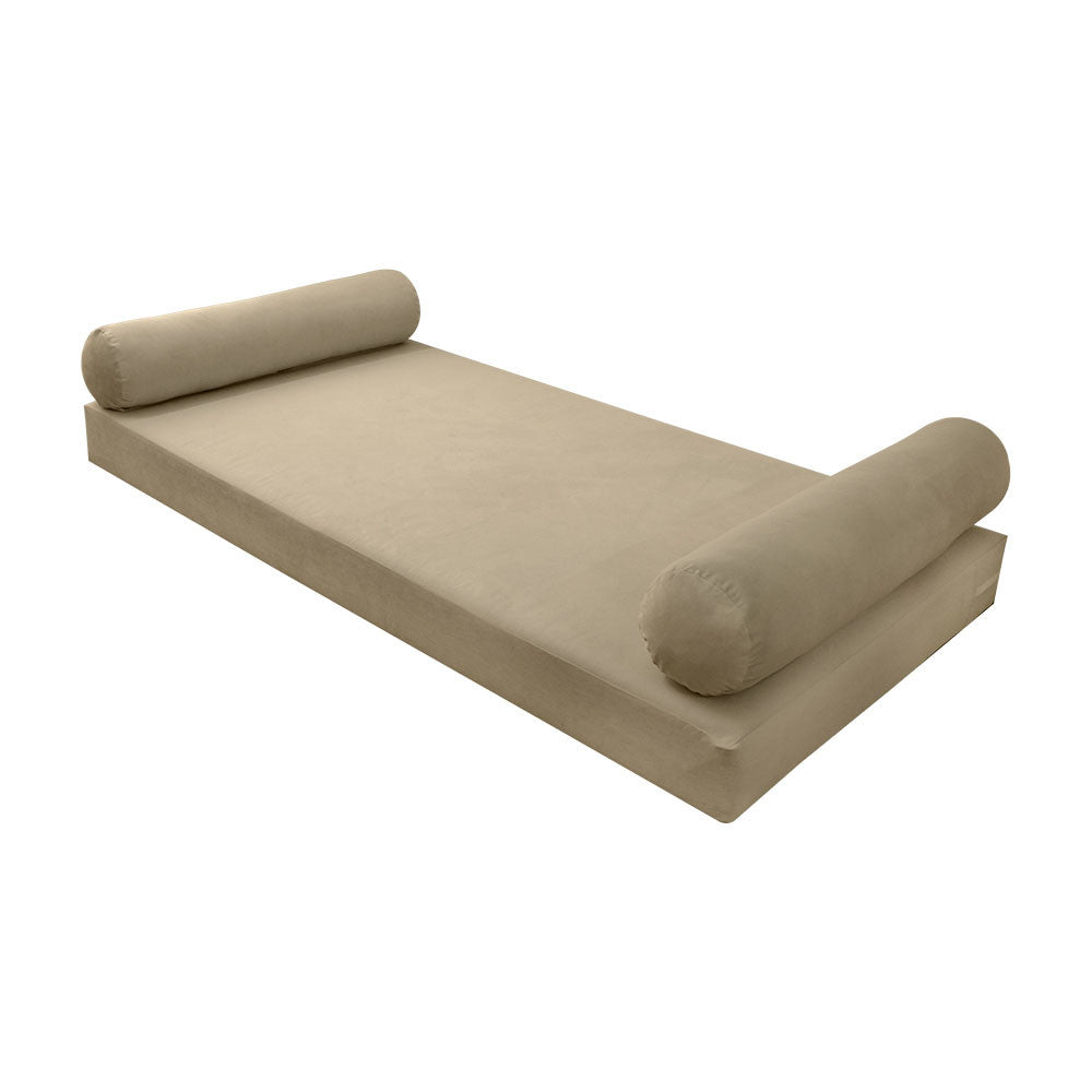 Style V5 Full Knife Edge Velvet Indoor Daybed Mattress Pillow Complete Set AD304