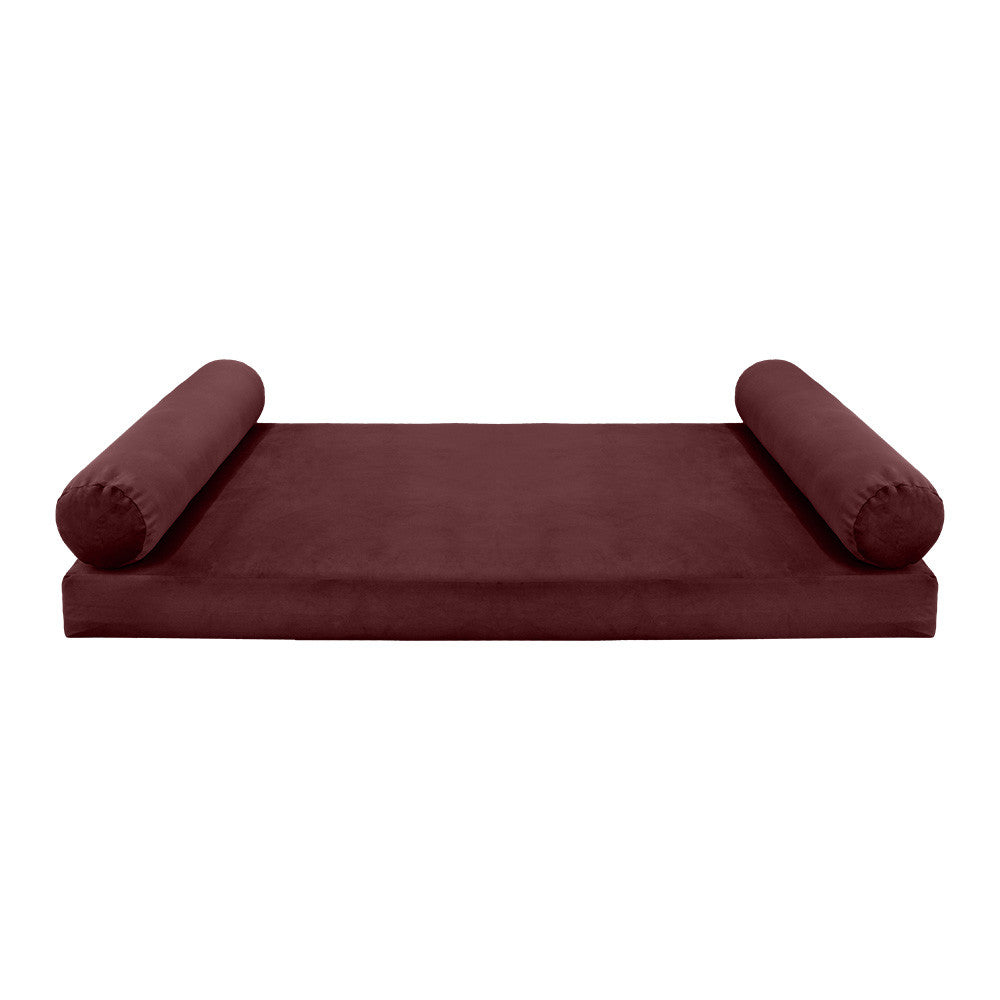 Style V5 Full Knife Edge Velvet Indoor Daybed Mattress Pillow Complete Set AD368