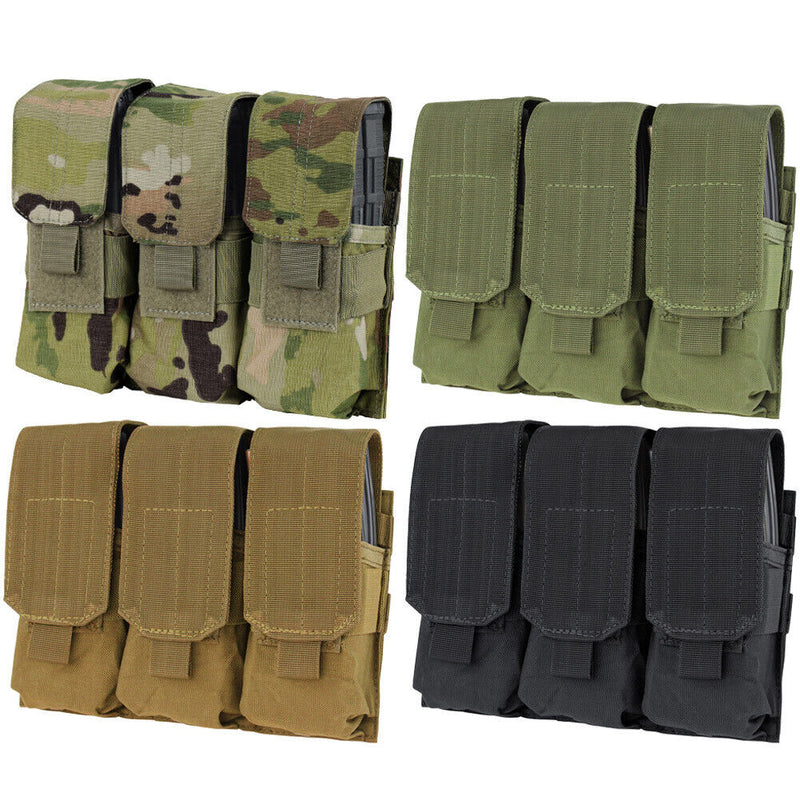 Tactical MOLLE PALS Triple .223 5.56 Mag Clip Magazine Pouch Holder