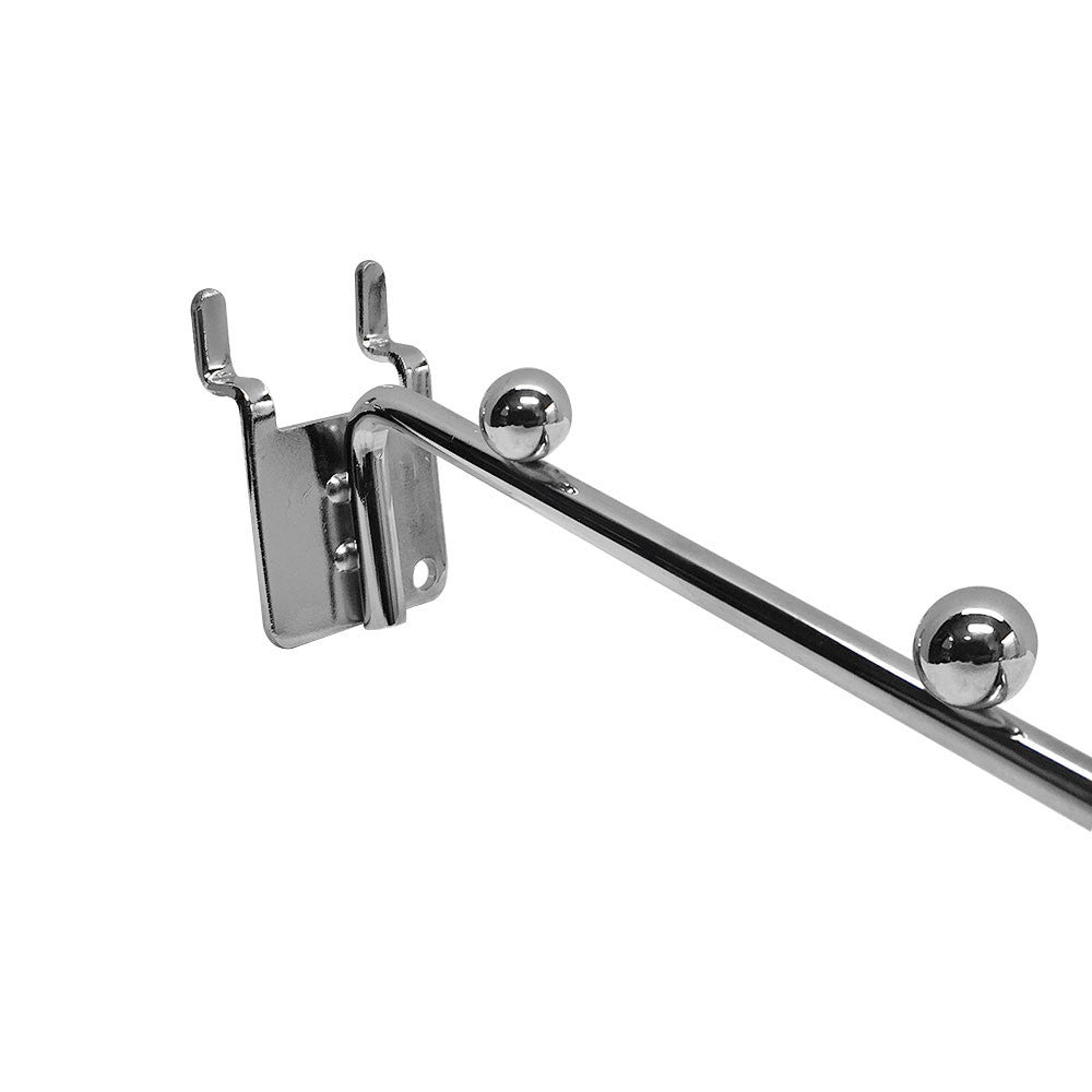 Chrome Pegboard 5-Hook , 6-Ball Waterfall Bracket Fixture Display Hook