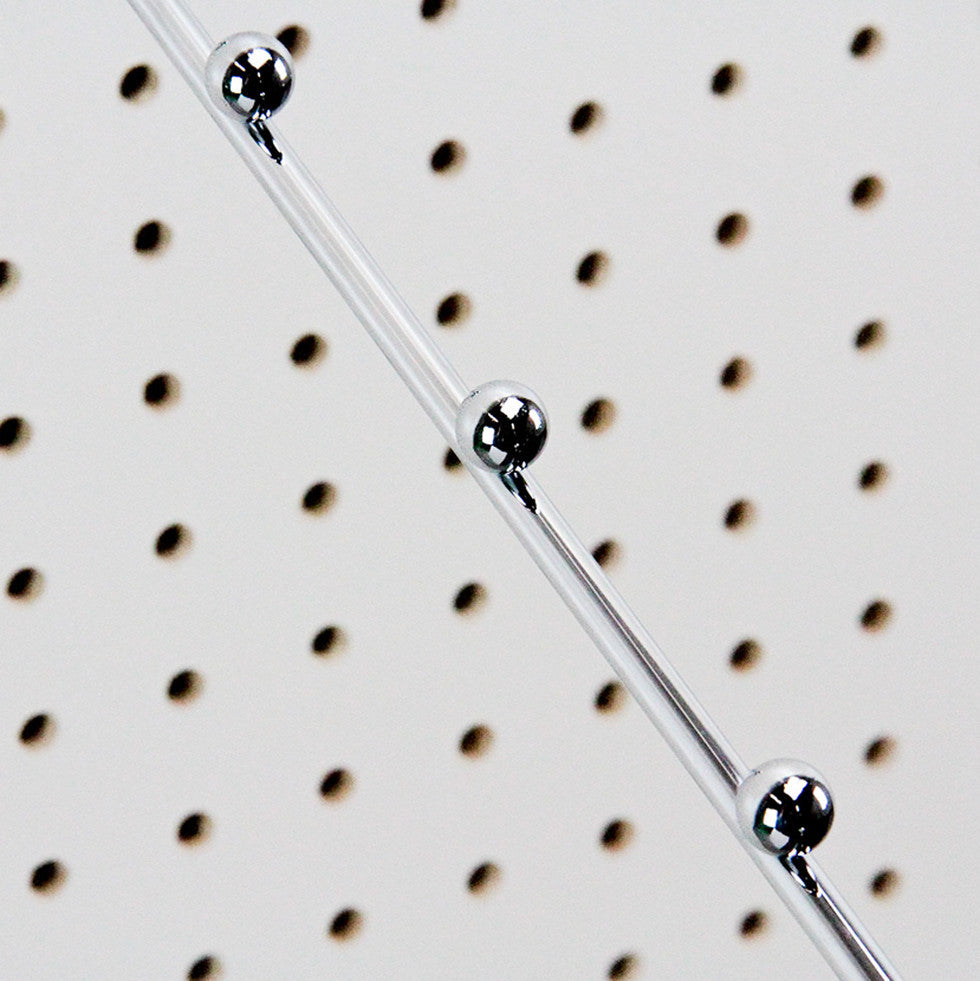 Chrome Pegboard 5-Hook , 6-Ball Waterfall Bracket Fixture Display Hook